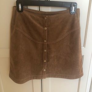 American threads brown suede skirt - size M